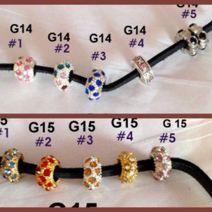 euro beads with rhinestones  PP-99